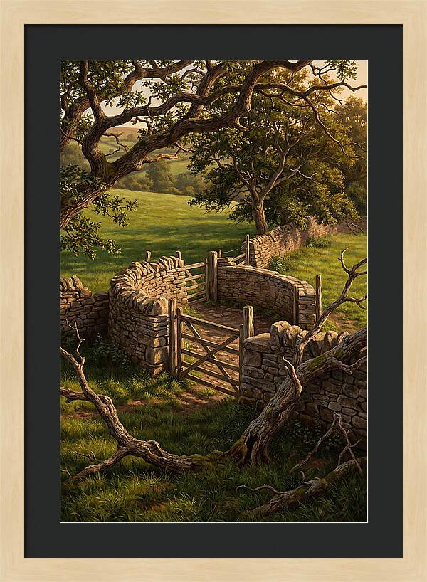 Stone Sheep Dip With Wooden Gate