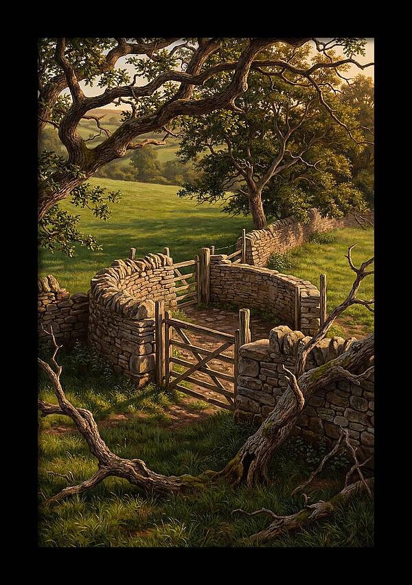 Stone Sheep Dip With Wooden Gate