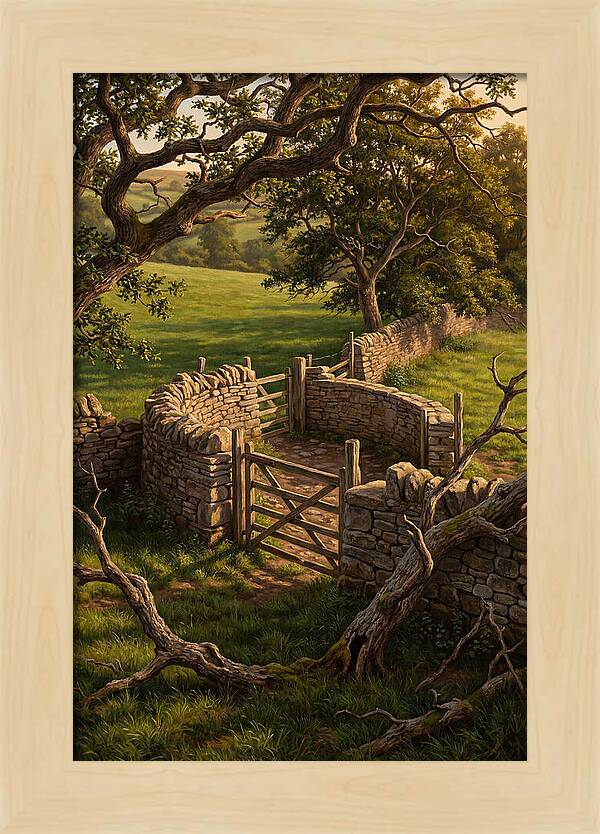 Stone Sheep Dip With Wooden Gate