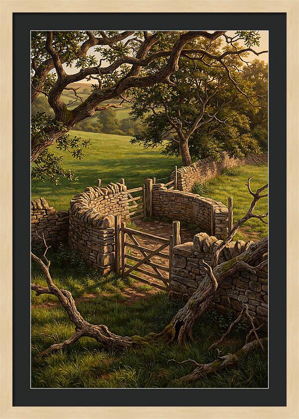 Stone Sheep Dip With Wooden Gate