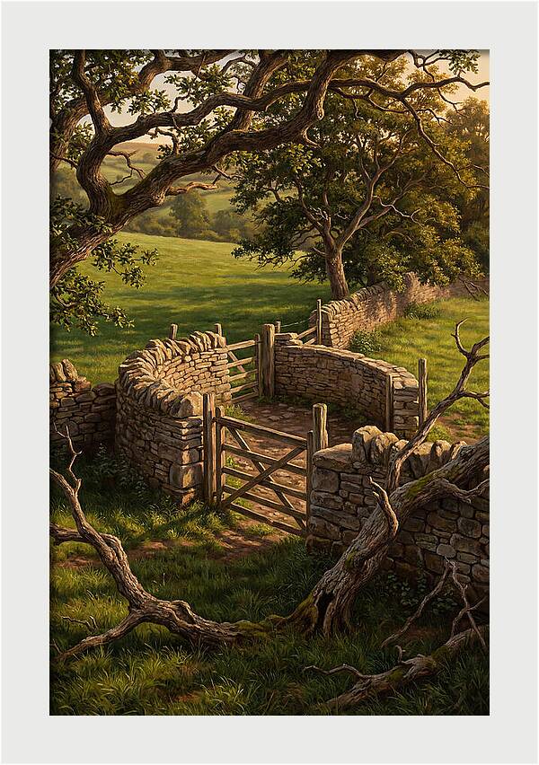 Stone Sheep Dip With Wooden Gate
