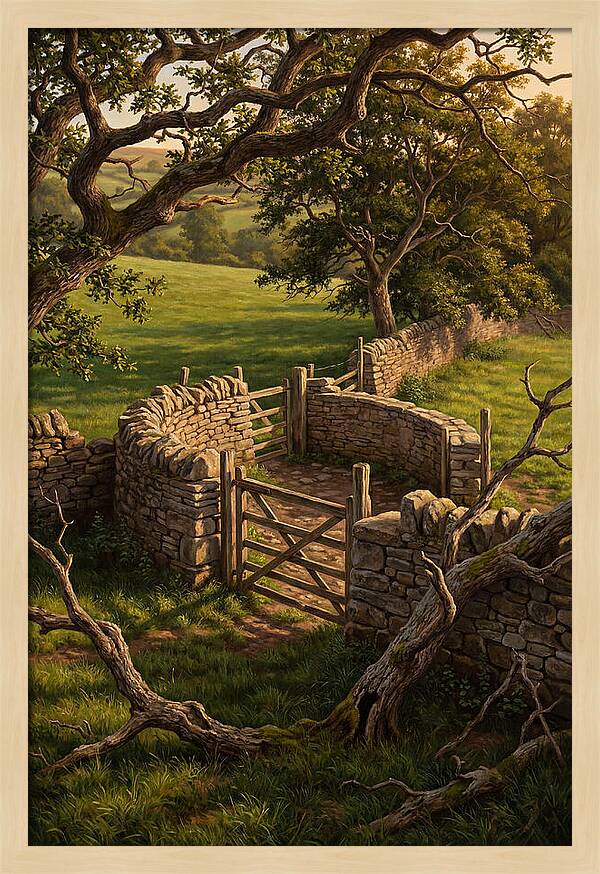 Stone Sheep Dip With Wooden Gate