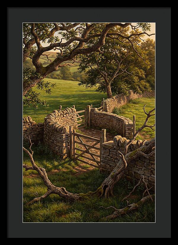 Stone Sheep Dip With Wooden Gate