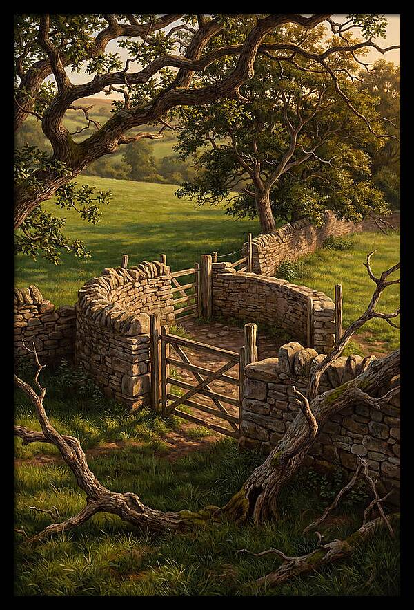 Stone Sheep Dip With Wooden Gate