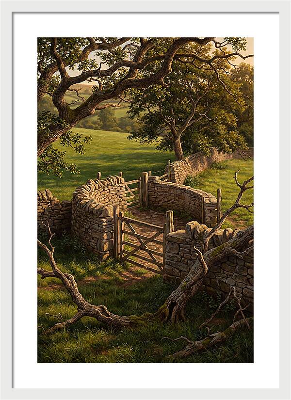 Stone Sheep Dip With Wooden Gate