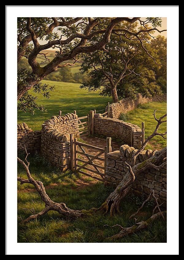 Stone Sheep Dip With Wooden Gate