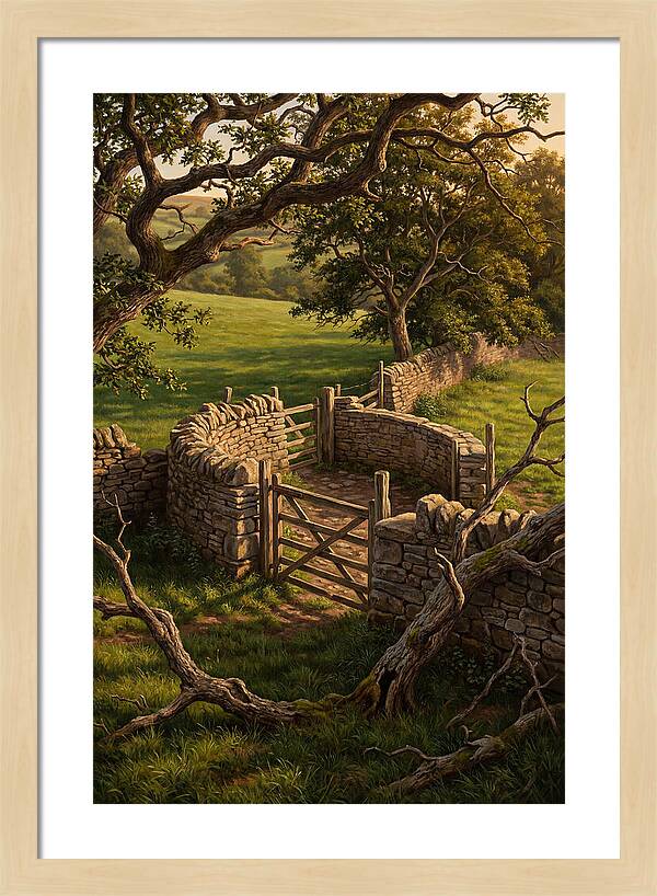 Stone Sheep Dip With Wooden Gate
