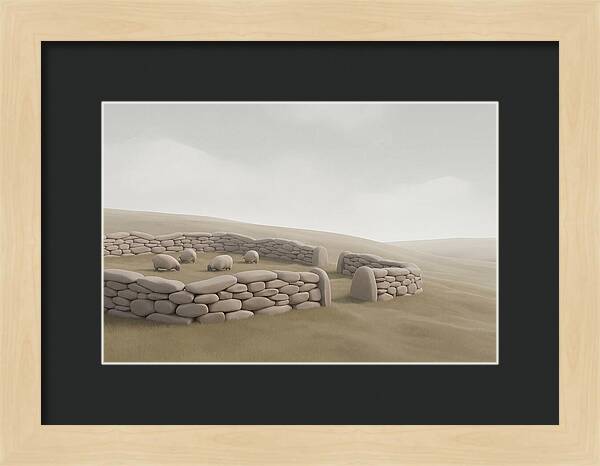 Stone Sheep Pen In Serene Landscape
