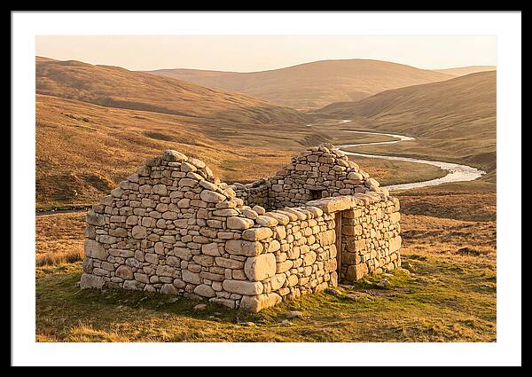 Stone Shepherds Bothy At Dusk
