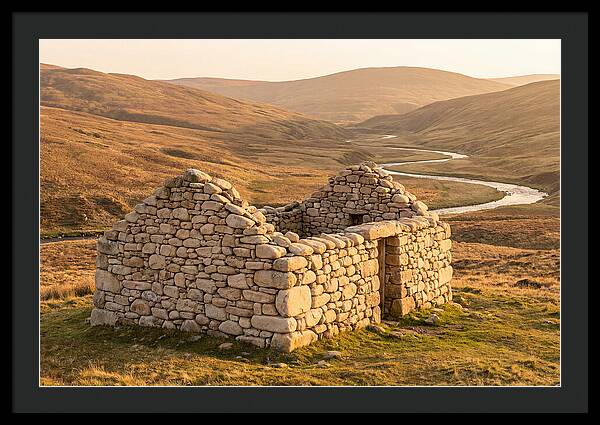 Stone Shepherds Bothy At Dusk
