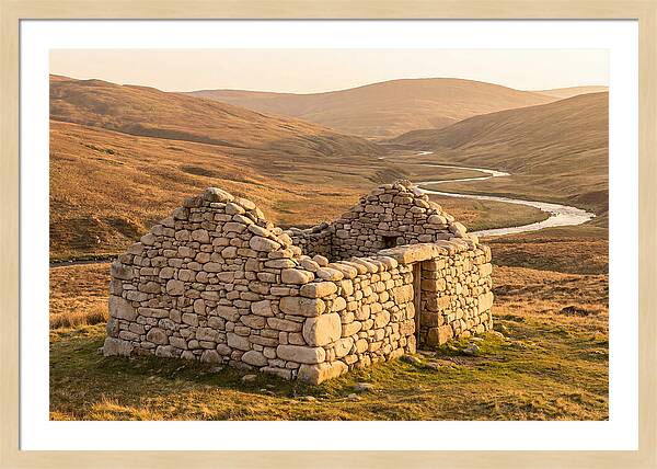 Stone Shepherds Bothy At Dusk