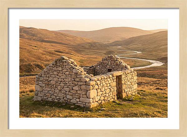 Stone Shepherds Bothy At Dusk