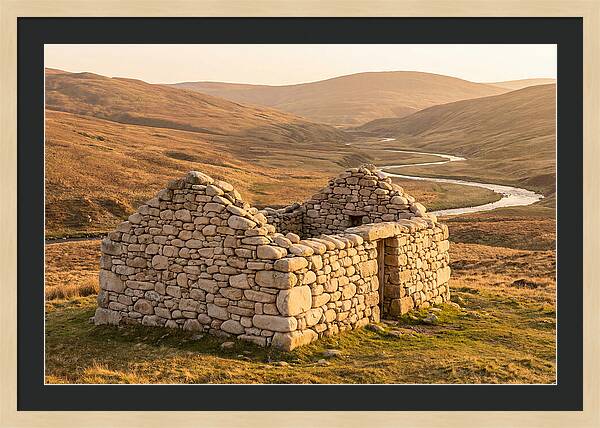 Stone Shepherds Bothy At Dusk