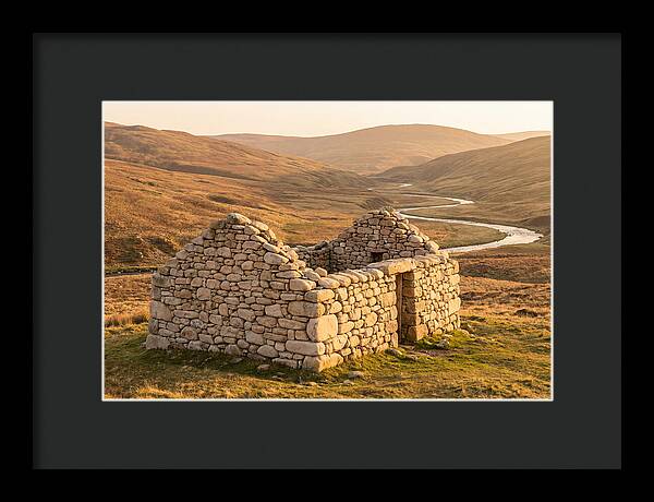 Stone Shepherds Bothy At Dusk