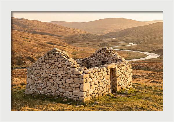Stone Shepherds Bothy At Dusk