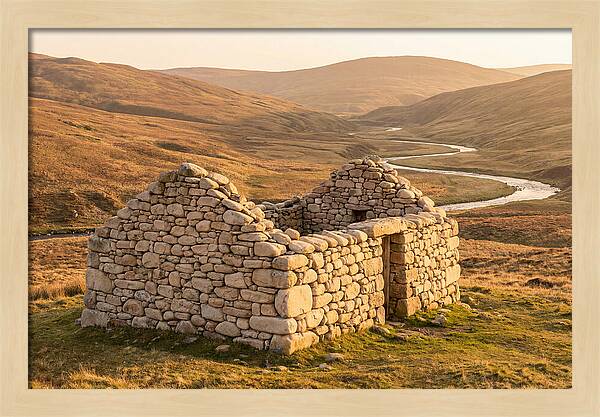 Stone Shepherds Bothy At Dusk