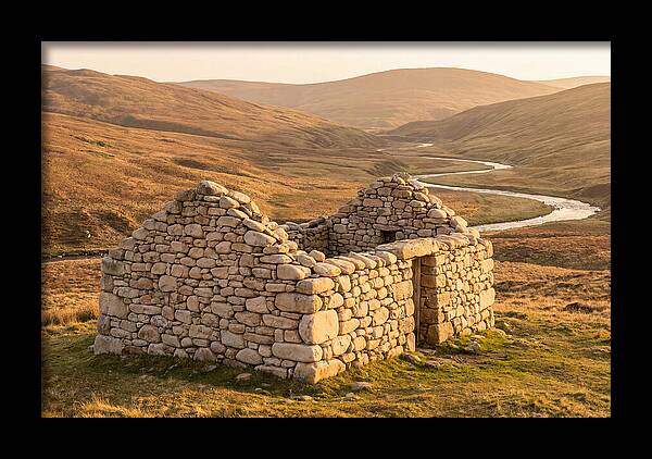 Stone Shepherds Bothy At Dusk