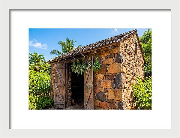Stone Smoke House With Hanging Herbs