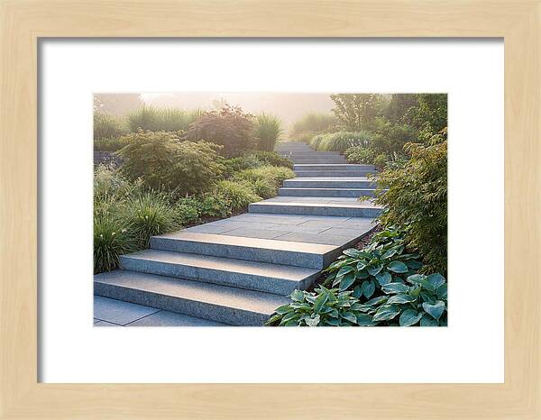 Stone Steps Ascending Garden Slope