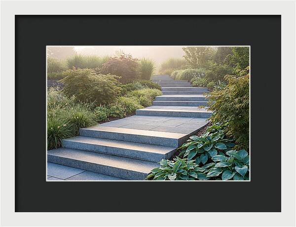 Stone Steps Ascending Garden Slope