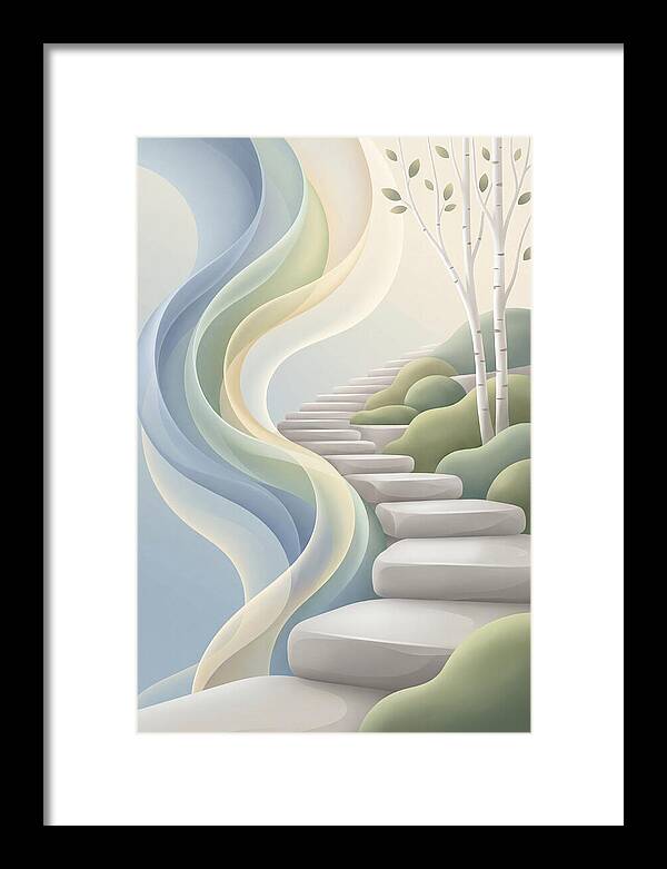 Stone Steps Ascending Garden Slope