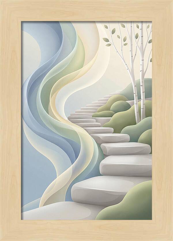 Stone Steps Ascending Garden Slope