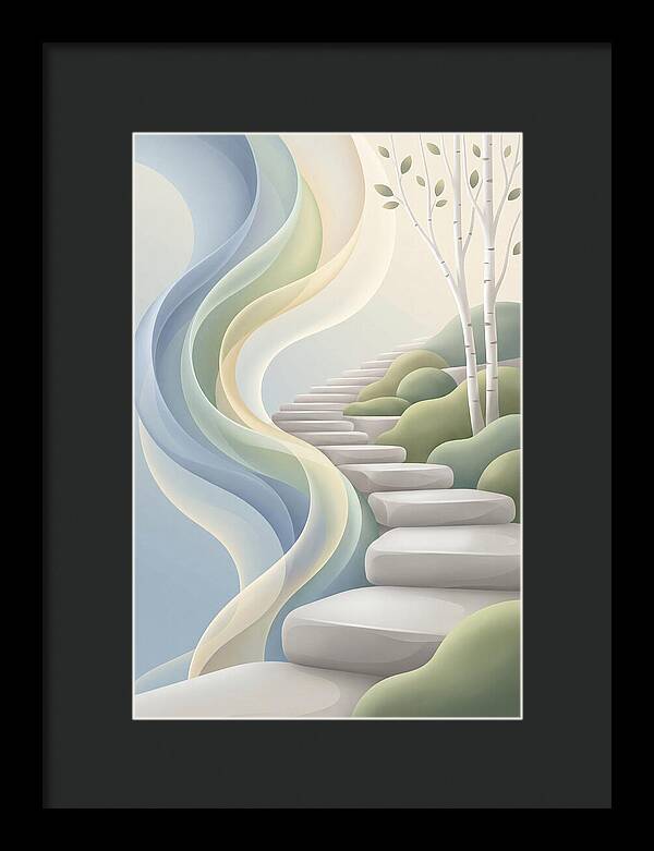 Stone Steps Ascending Garden Slope