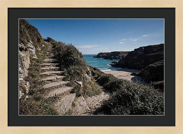 Stone Steps Leading Down To Hidden Beach