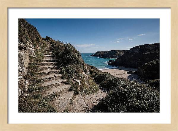 Stone Steps Leading Down To Hidden Beach