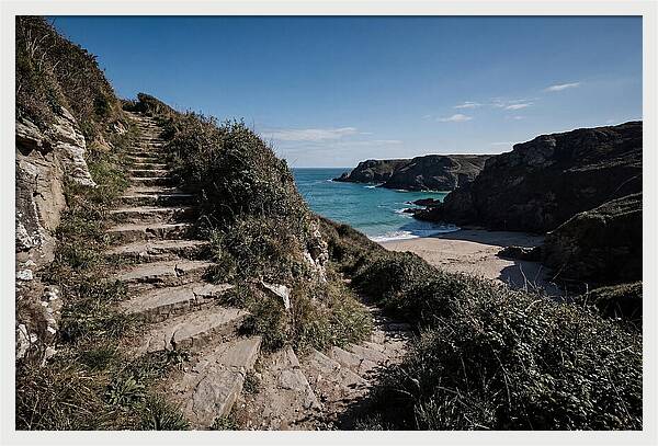 Stone Steps Leading Down To Hidden Beach