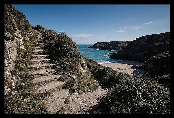 Stone Steps Leading Down To Hidden Beach