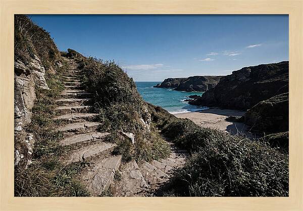 Stone Steps Leading Down To Hidden Beach