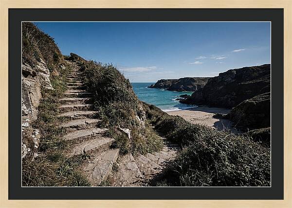 Stone Steps Leading Down To Hidden Beach