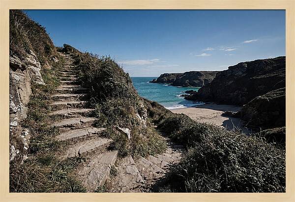 Stone Steps Leading Down To Hidden Beach