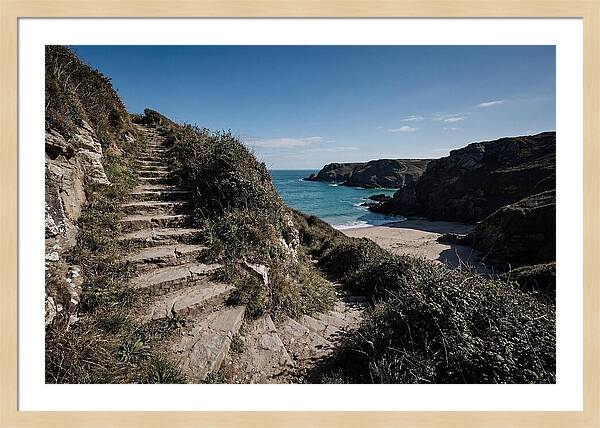 Stone Steps Leading Down To Hidden Beach