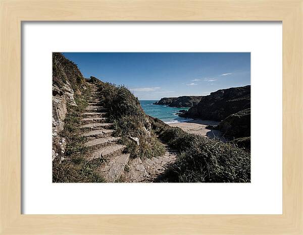 Stone Steps Leading Down To Hidden Beach