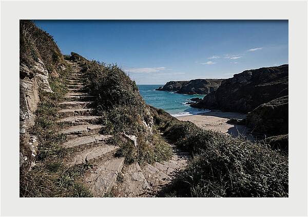 Stone Steps Leading Down To Hidden Beach
