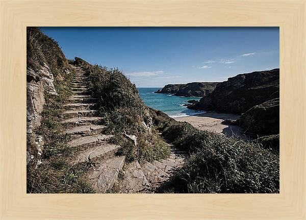 Stone Steps Leading Down To Hidden Beach