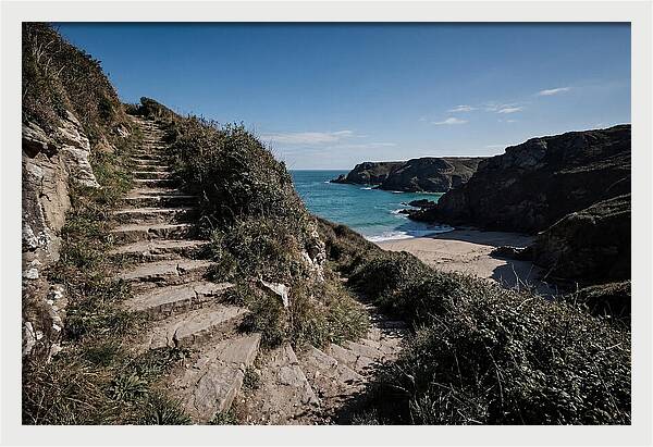 Stone Steps Leading Down To Hidden Beach