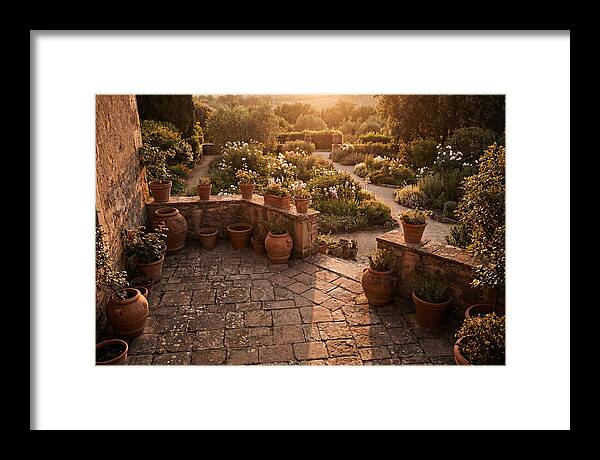 Stone Terrace Overlooking Garden