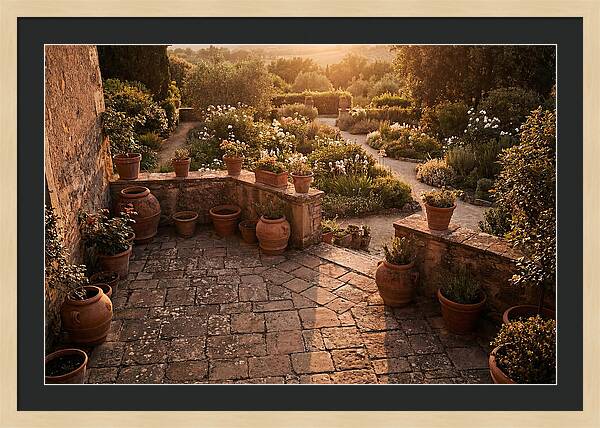 Stone Terrace Overlooking Garden