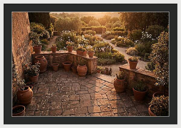 Stone Terrace Overlooking Garden