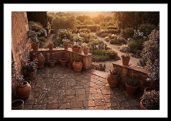 Stone Terrace Overlooking Garden