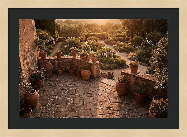 Stone Terrace Overlooking Garden