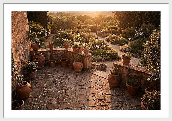 Stone Terrace Overlooking Garden