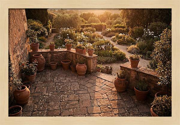 Stone Terrace Overlooking Garden