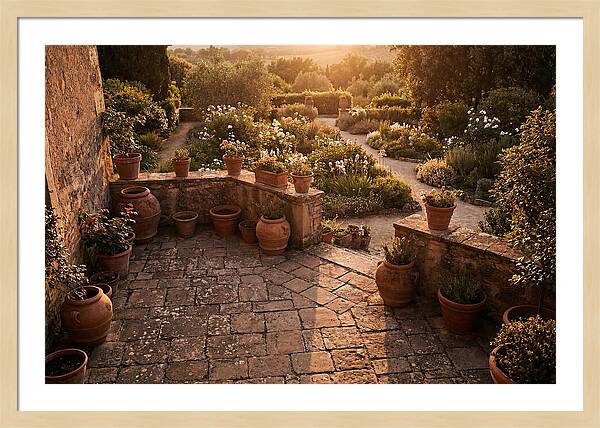 Stone Terrace Overlooking Garden