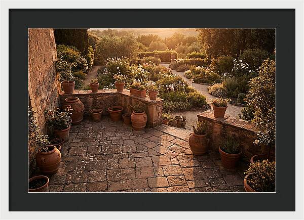 Stone Terrace Overlooking Garden