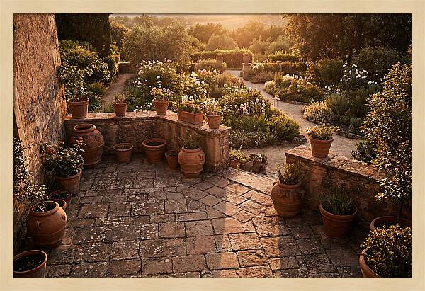 Stone Terrace Overlooking Garden