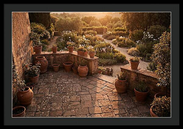 Stone Terrace Overlooking Garden